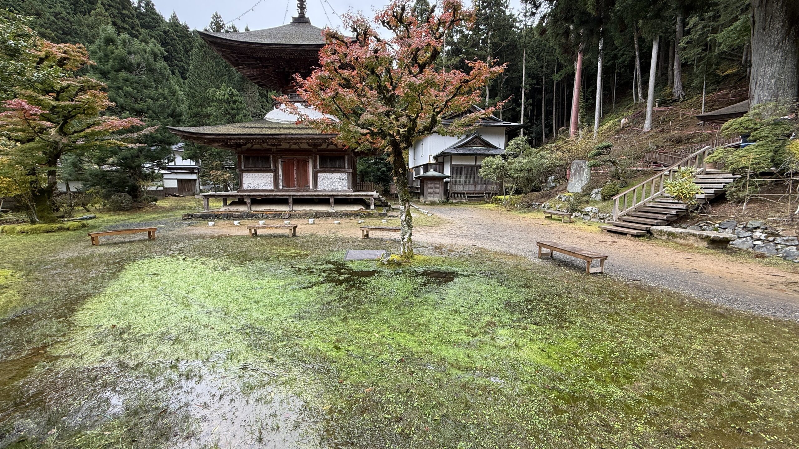 きぼう建設 | 高野山　金剛三昧院　多宝塔周囲排水管調査